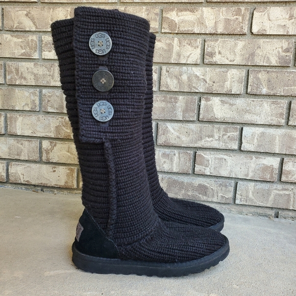 UGG Cardy Classic button knit tall boots women's - Picture 3 of 16
